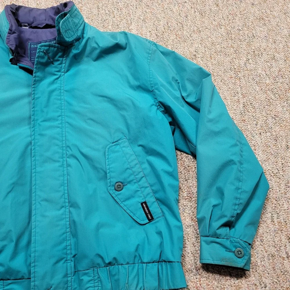 Members Only Classic Racer Jacket Men 40 Teal Vintage 80s 90s Windbreaker Bomber